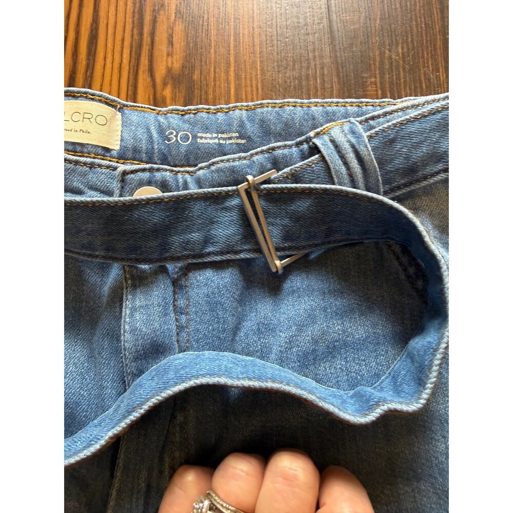 NWT Pilcro Nova High-Rise Wide-Leg Belted Jeans Size 30 - Picture 5 of 13